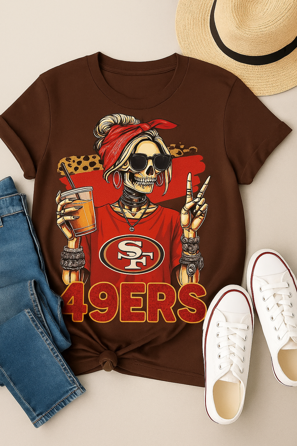 Peace, Love & Coffee Skull Tee