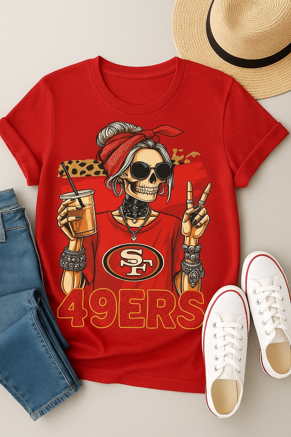 Peace, Love & Coffee Skull Tee