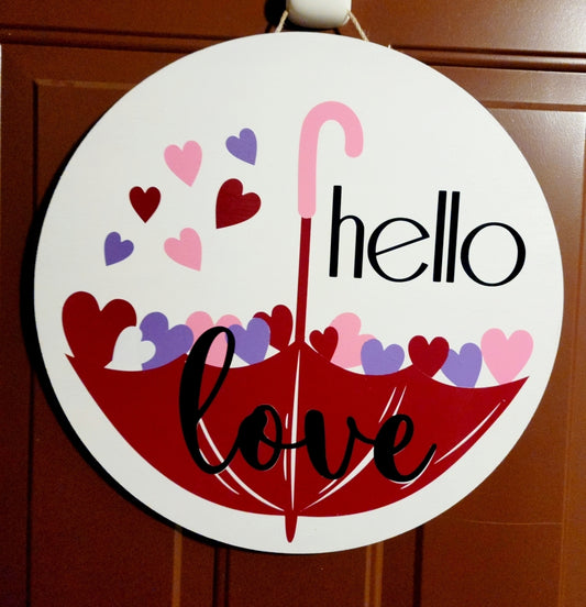 Hello Love Door Hanger