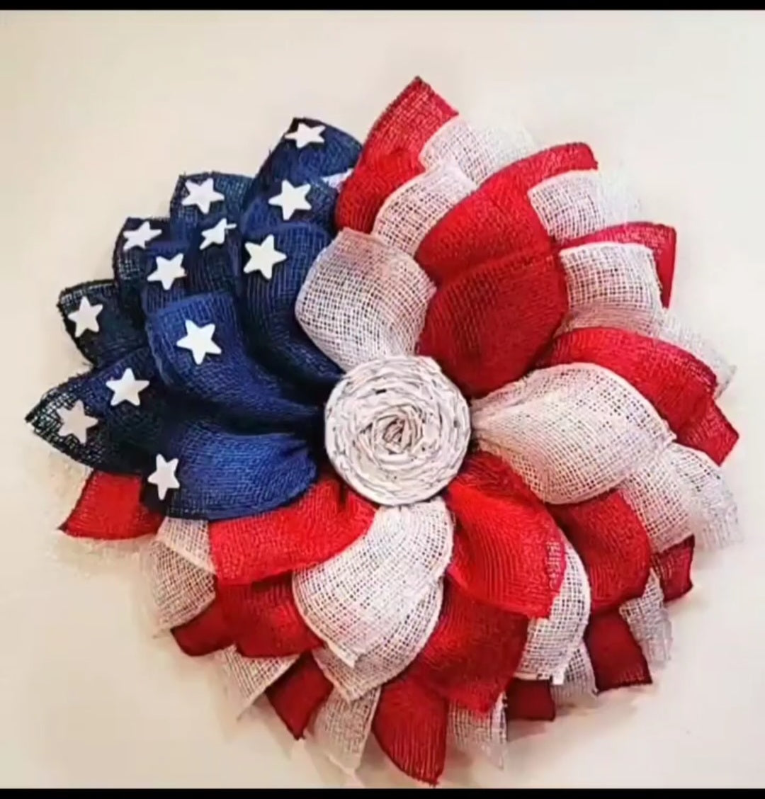 Patriotic Sunflower Wreath Preorder